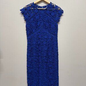 Shoshanna Royal Blue Lace Dress
